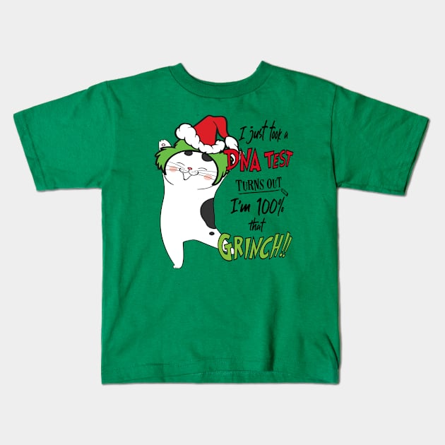 I Just Took A DNA Test Turns Out I'm 100% That Grinch Funny Ugly Christmas Kids T-Shirt by albertperino9943